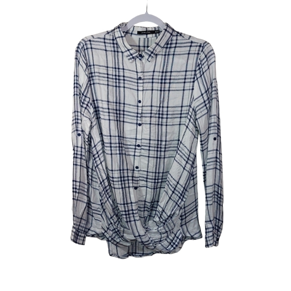 Doe & Rae Ladies Long Sleeve Button Front Top